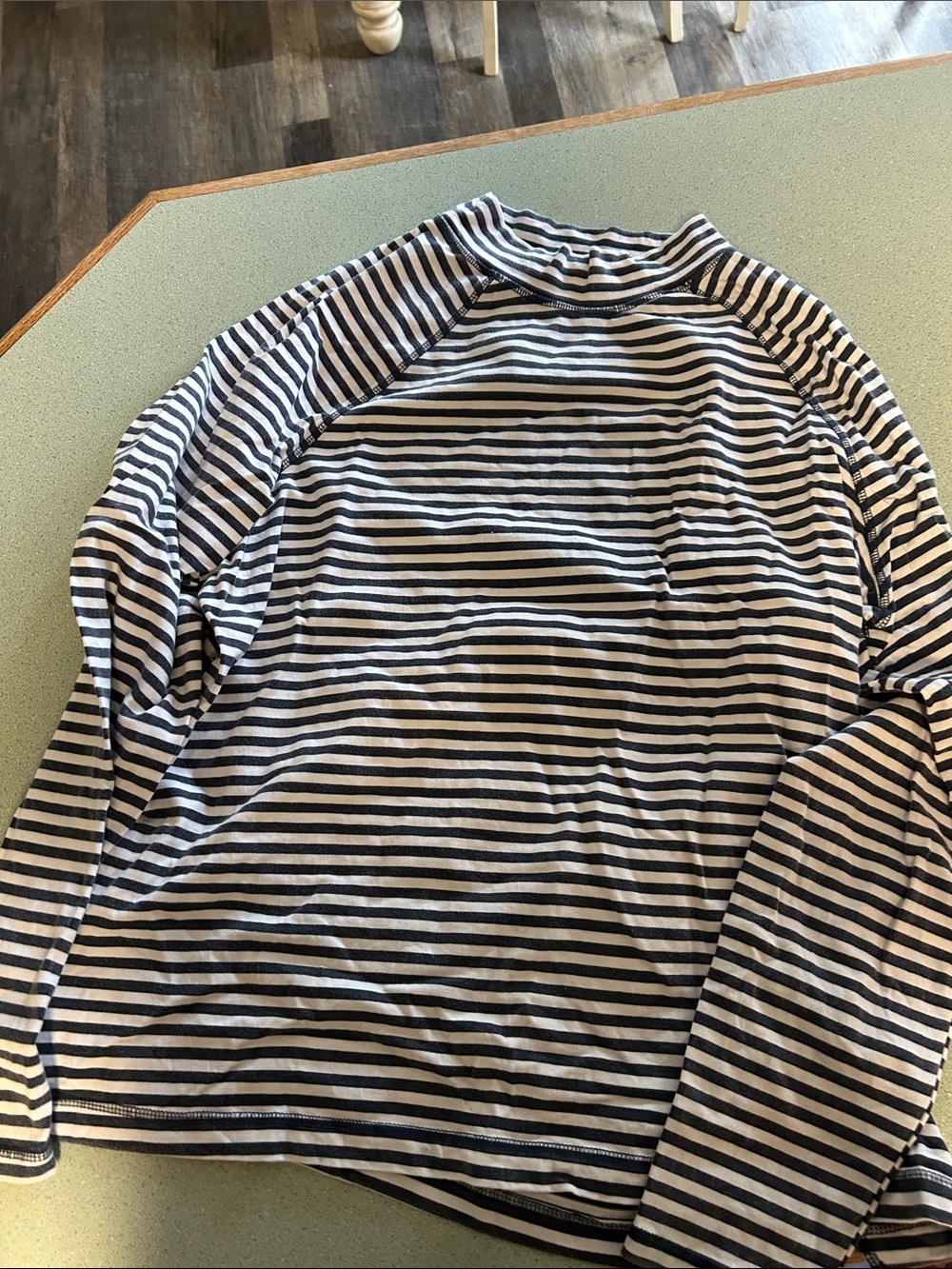 FP Movement by Free People Black & White Striped Long-Sleeve Top